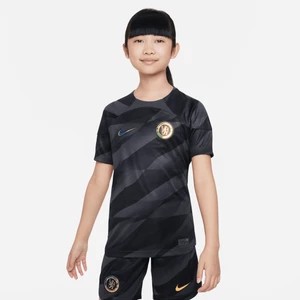 Zdjęcie produktu Koszulka piłkarska z krótkim rękawem dla dużych dzieci Nike Dri-FIT Chelsea F.C. Stadium Goalkeeper 2023/24 - Szary