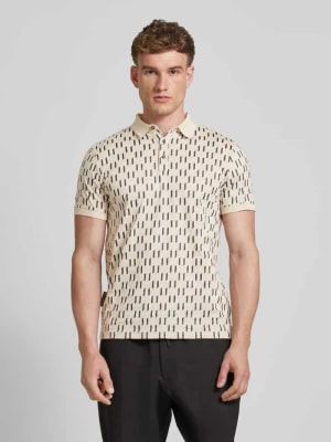 Zdjęcie produktu Koszulka polo o kroju slim fit ze wzorem z logo na całej powierzchni Karl Lagerfeld