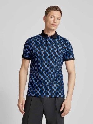 Zdjęcie produktu Koszulka polo o kroju slim fit ze wzorem z logo na całej powierzchni Karl Lagerfeld