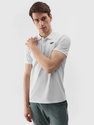 Zdjęcie produktu Koszulka polo regular męska - biała 4F