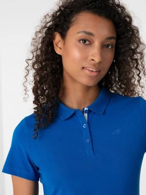 Zdjęcie produktu Koszulka polo slim damska - niebieska 4F
