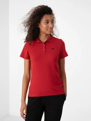 Zdjęcie produktu Koszulka polo regular damska - czerwona 4F