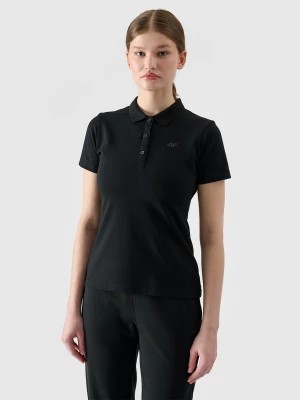 Zdjęcie produktu Koszulka polo slim damska - czarna 4F