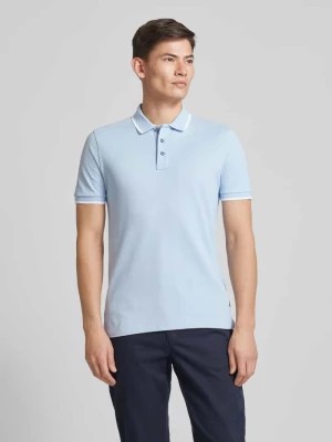 Zdjęcie produktu Koszulka polo z paskami w kontrastowym kolorze model ‘Parlay’ Boss
