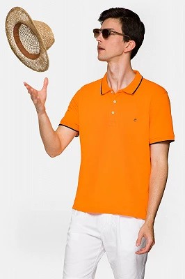 Zdjęcie produktu Koszulka Polo Bawełniana Pomarańczowa Dominic Lancerto