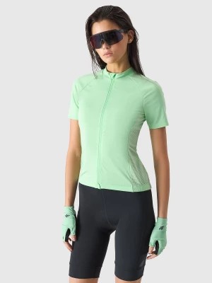 Zdjęcie produktu Koszulka rowerowa rozpinana damska - zielona 4F