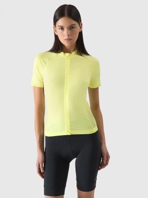 Zdjęcie produktu Koszulka rowerowa rozpinana damska - żółta 4F