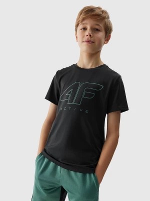 Zdjęcie produktu Koszulka sportowa szybkoschnąca chłopięca - czarna 4F