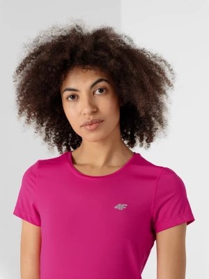 Zdjęcie produktu Koszulka treningowa regular szybkoschnąca damska - różowa 4F