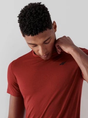 Zdjęcie produktu Koszulka treningowa regular szybkoschnąca męska - czerwona 4F