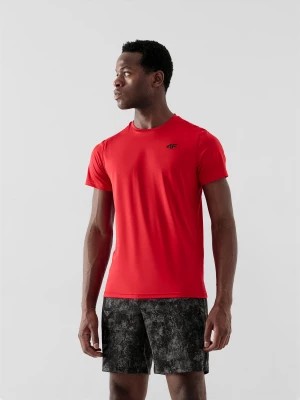 Zdjęcie produktu Koszulka treningowa regular szybkoschnąca męska - czerwona 4F