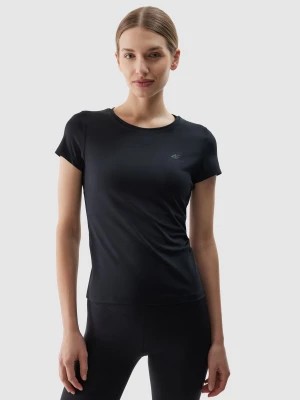 Zdjęcie produktu Koszulka treningowa z materiału z recyklingu damska - czarna 4F
