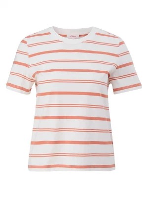 Zdjęcie produktu S.OLIVER RED LABEL Koszulka w kolorze biało-pomarańczowym rozmiar: 40