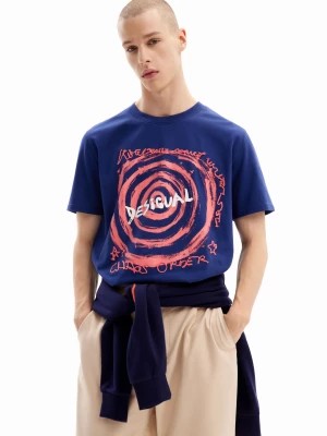 Zdjęcie produktu Koszulka ze spiralą i logo Desigual
