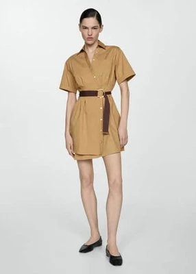 Zdjęcie produktu Koszulowa sukienka z paskiem Mango