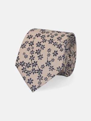 Zdjęcie produktu Krawat Beżowy w Kwiaty Lancerto