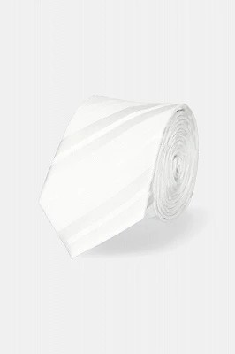 Zdjęcie produktu Krawat Biały w Pasy Lancerto
