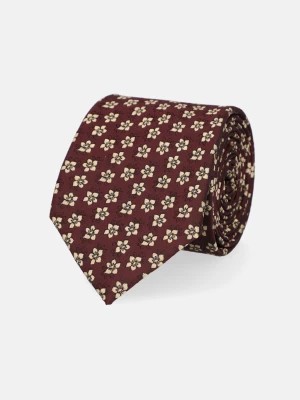 Zdjęcie produktu Krawat Bordowy w Kwiaty Lancerto