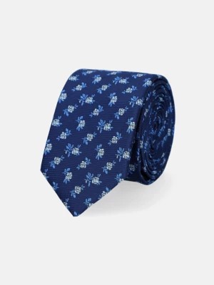 Zdjęcie produktu Krawat Granatowy w Kwiaty Lancerto