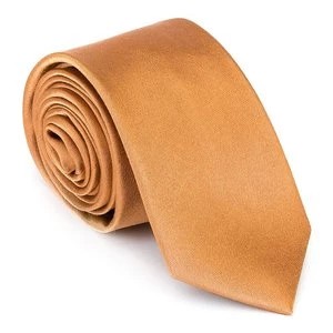 Zdjęcie produktu Krawat jedwabny bez wzoru złoty Wittchen
