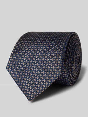Zdjęcie produktu Krawat jedwabny o klasycznym fasonie z drobnym wzorem (6,5 cm) Monti