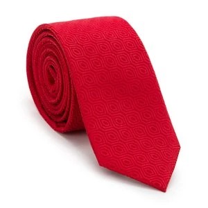 Zdjęcie produktu Krawat jedwabny wzorzysty czerwony Wittchen