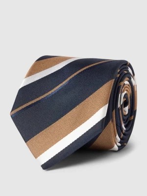 Zdjęcie produktu Krawat jedwabny ze wzorem w paski Boss
