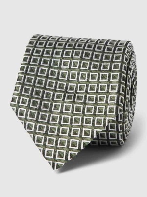 Zdjęcie produktu Krawat jedwabny ze wzorem w pepitkę model ‘Tie’ (7,5 cm) Boss