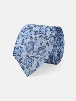Zdjęcie produktu Krawat Niebieski Wzór w Kwiaty Lancerto