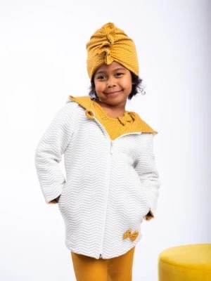 Zdjęcie produktu Kremowa kurteczka dla dziewczynki w zygzaki Nicol