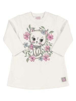 Zdjęcie produktu Kremowa sukienka dla niemowlaka z kotkiem Quimby