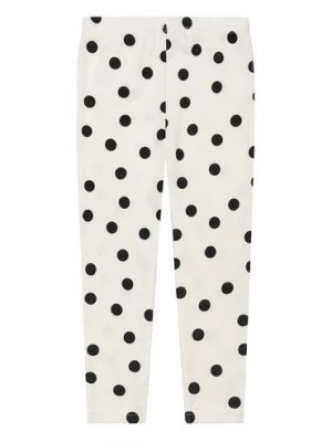 Zdjęcie produktu Kremowe legginsy dla dziewczynki w kropki Minoti
