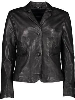 Zdjęcie produktu KRISS Skórzana kurtka "Effy" w kolorze czarnym rozmiar: 46