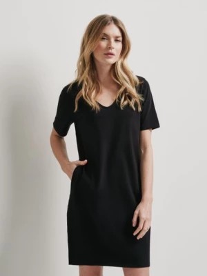 Zdjęcie produktu Krótka bawełniana czarna sukienka OCHNIK