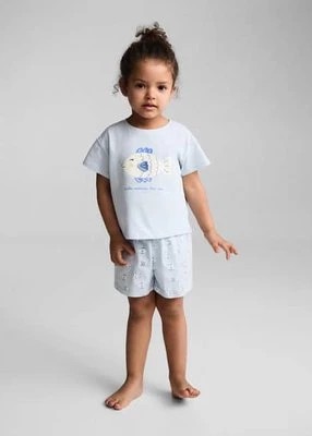 Zdjęcie produktu Krótka wzorzysta piżama MANGO BABY