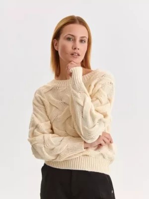 Zdjęcie produktu Krótki sweter z wyraźnymi przeplotami TOP SECRET