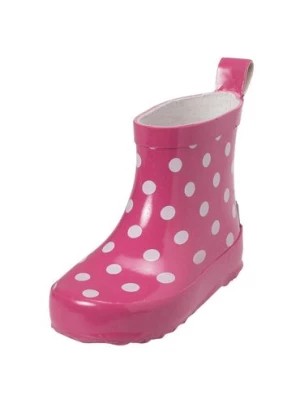 Zdjęcie produktu Krótkie kalosze dla dziewczynki- różowe w białe kropki Playshoes