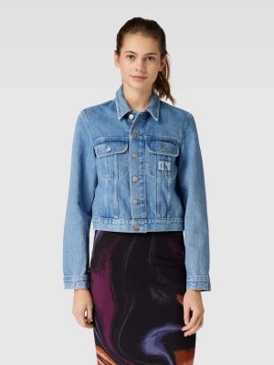 Zdjęcie produktu Kurtka jeansowa krótka z naszywką z logo Calvin Klein Jeans