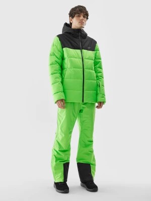 Zdjęcie produktu Kurtka puchowa narciarska z puchem syntetycznym męska - zielona 4F