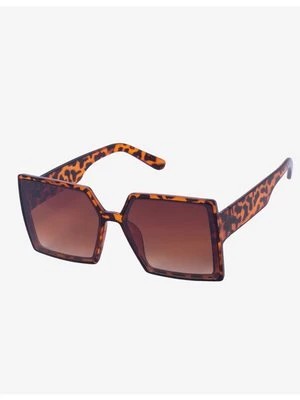 Zdjęcie produktu Kwadratowe okulary przeciwsłoneczne damskie brązowe Shelvt
