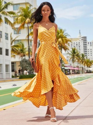 Zdjęcie produktu LA Angels Sukienka w kolorze musztardowym rozmiar: L