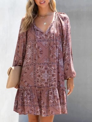 Zdjęcie produktu LA Angels Sukienka w kolorze szaroróżowym rozmiar: M