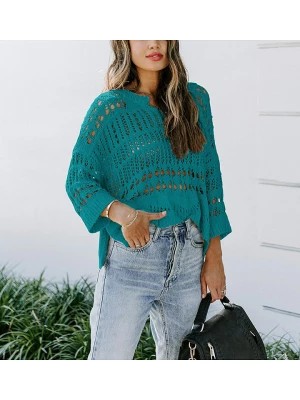 Zdjęcie produktu LA Angels Sweter w kolorze turkusowym rozmiar: L
