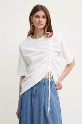 Zdjęcie produktu La Mania t-shirt bawełniany SKYLER damski kolor beżowy SKYLER