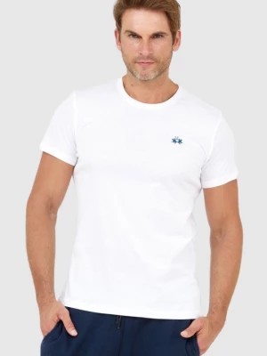 Zdjęcie produktu LA MARTINA Biały t-shirt męski z wyszywanym logo