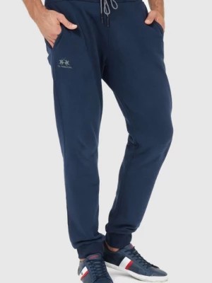 Zdjęcie produktu LA MARTINA Granatowe spodnie dresowe z szarym logo