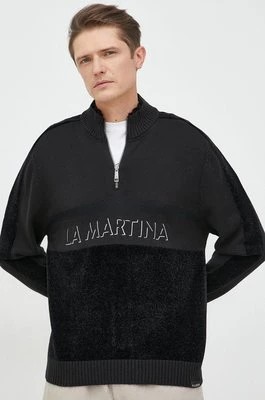 Zdjęcie produktu La Martina sweter z domieszką wełny kolor czarny