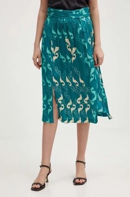 Zdjęcie produktu La Petite Française spódnica JUDO kolor turkusowy midi prosta