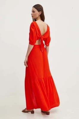 Zdjęcie produktu La Petite Française sukienka RETARD kolor czerwony maxi rozkloszowana