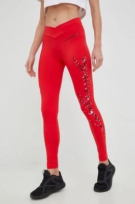 Zdjęcie produktu LaBellaMafia legginsy treningowe Hardcore damskie kolor czerwony z nadrukiem